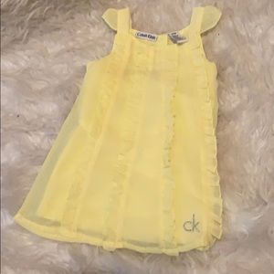 Yellow Calvin Klein dress